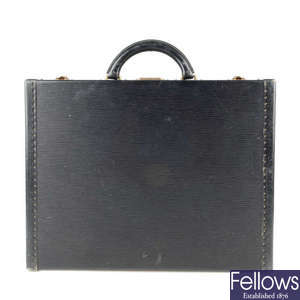 LOUIS VUITTON - a black Epi President Classeur briefcase.