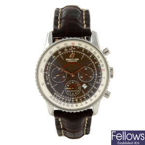 BREITLING - a gentleman's stainless steel Navitmer Montbrilliant chronograph wrist watch.