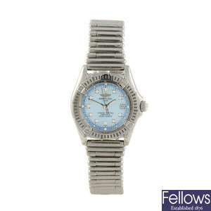 BREITLING - a lady's stainless steel Callistino bracelet watch.