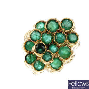 An emerald dress ring.